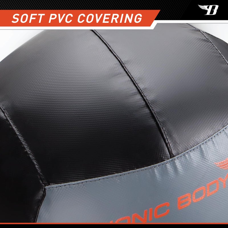 Bionic Body Soft Medicine Ball Weighted Slam Wall Ball for Cardio Workout and Core Training â€“ Ideal for Squat, Lunge, and Partner Toss â€“ 6, 10, 14, 20 lb., 20-Pound - Image 5